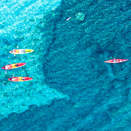 Kayaking Blue Lagoon on a tour